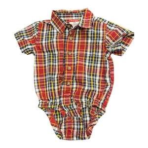 Wrangler Baby Boys Short-Sleeve Plaid Woven Bodysuit